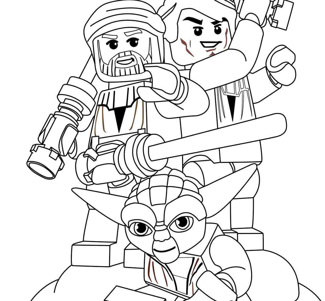 1131x1050 Star Wars Yoda And Friends Pictures To Color Coloring For Kids