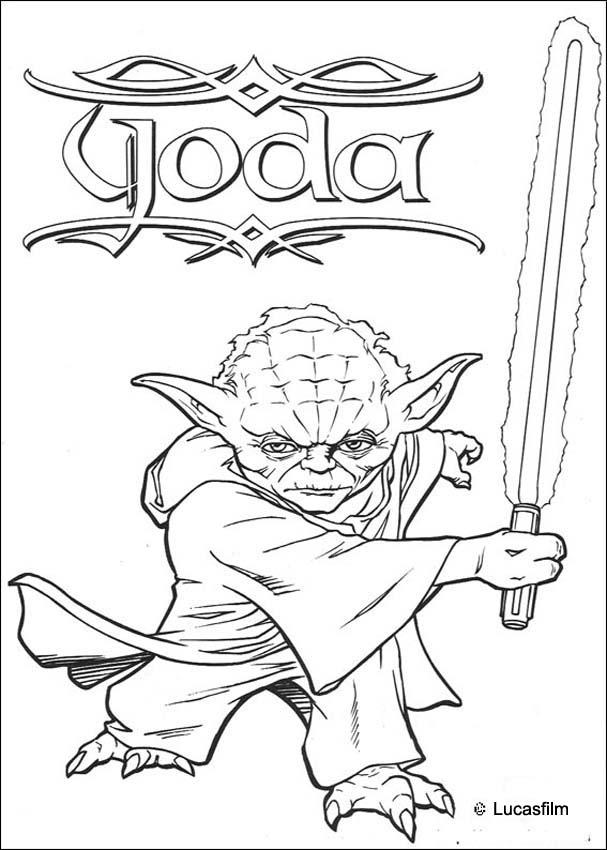 607x850 Wars Yoda Coloring Pages