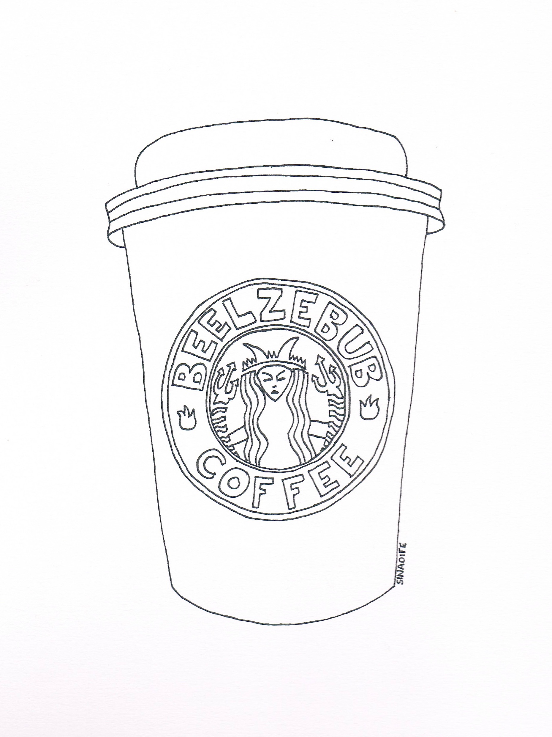 Starbucks Logo Coloring Page Sketch Coloring Page Starbucks Drawing ...
