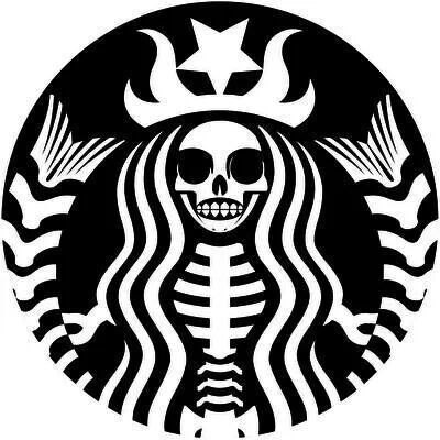 400x400 Starbucks Skeleton Svg