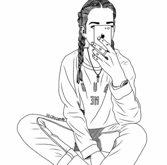 640x634 76 Best Tumbler Outlines Images On Girl Drawings