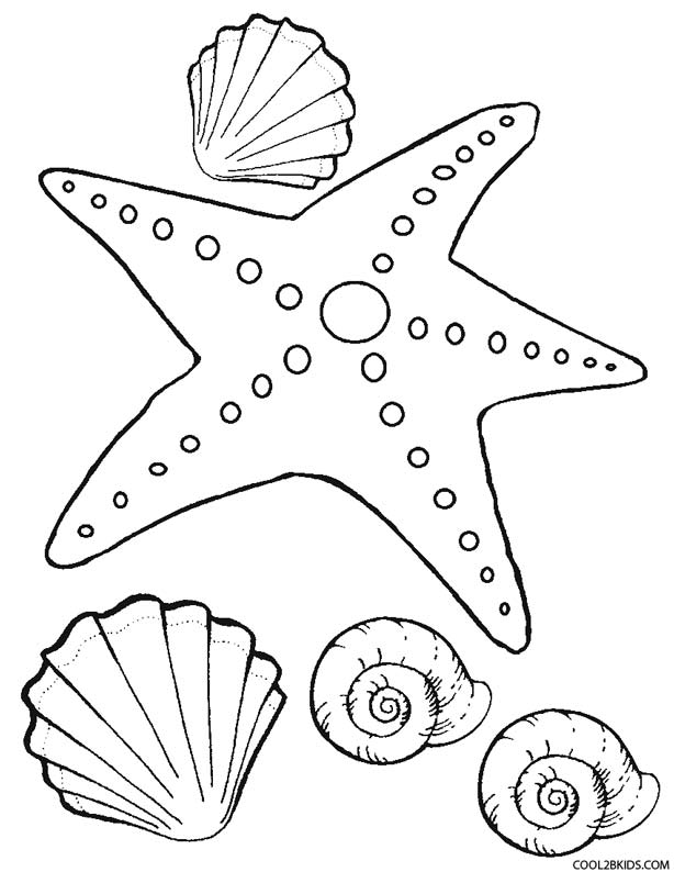 614x794 Printable Starfish Coloring Pages For Kids Cool2bkids