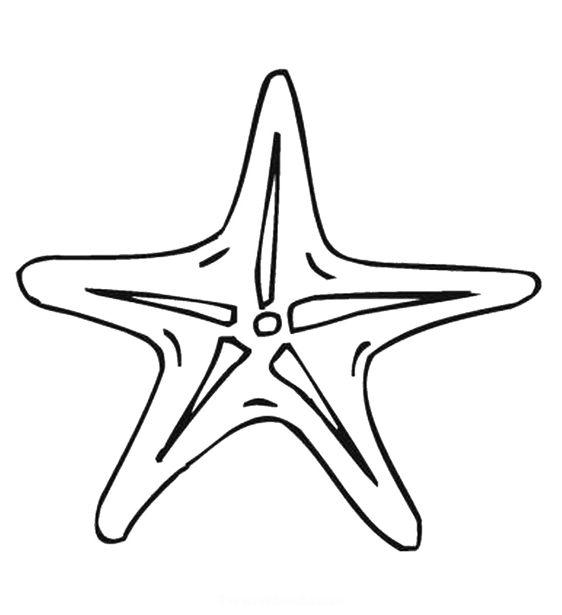 1098x1200 Starfish Coloring Pages