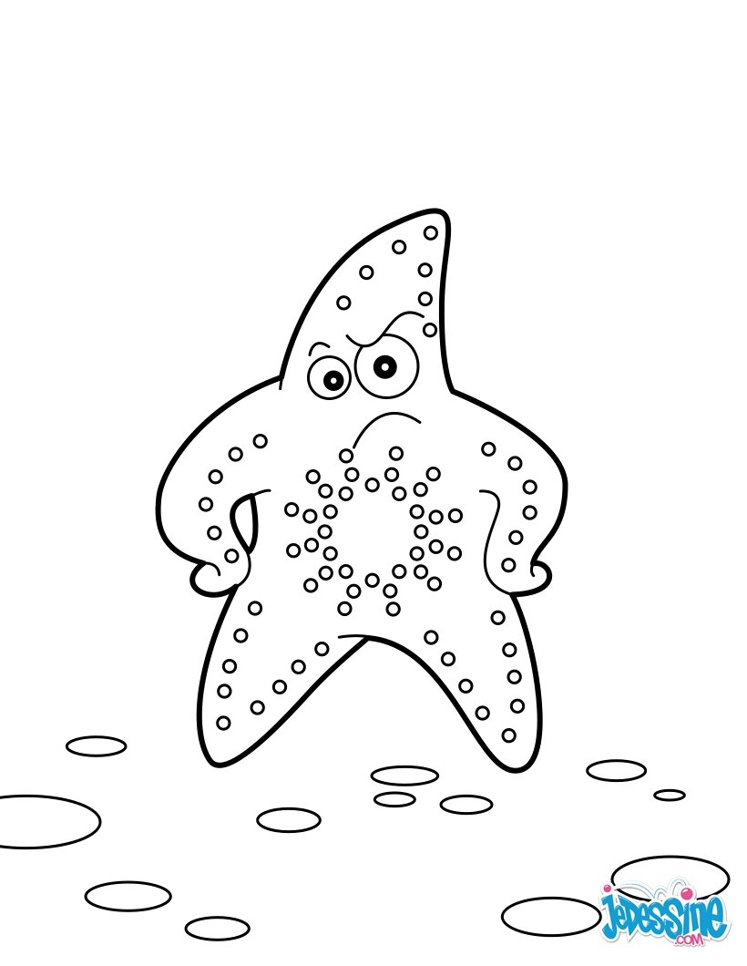 820x1060 Starfish Coloring Pages