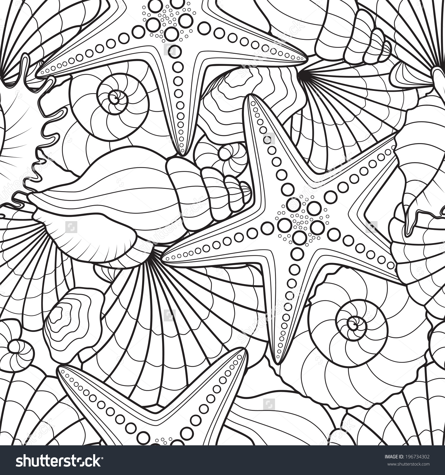 1500x1600 Image Result For Sea Shell Line Drawing Block Printing