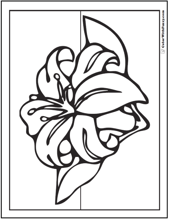 590x762 Stargazer Lily Coloring Page In Snazzy Paint