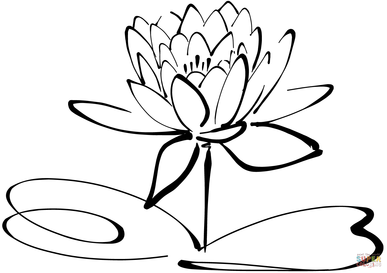 1500x1060 Coloring Pages Of Water Lilies For Adult Lily Page Kids Flowers
