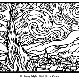 300x300 Van Gogh Coloring Pages