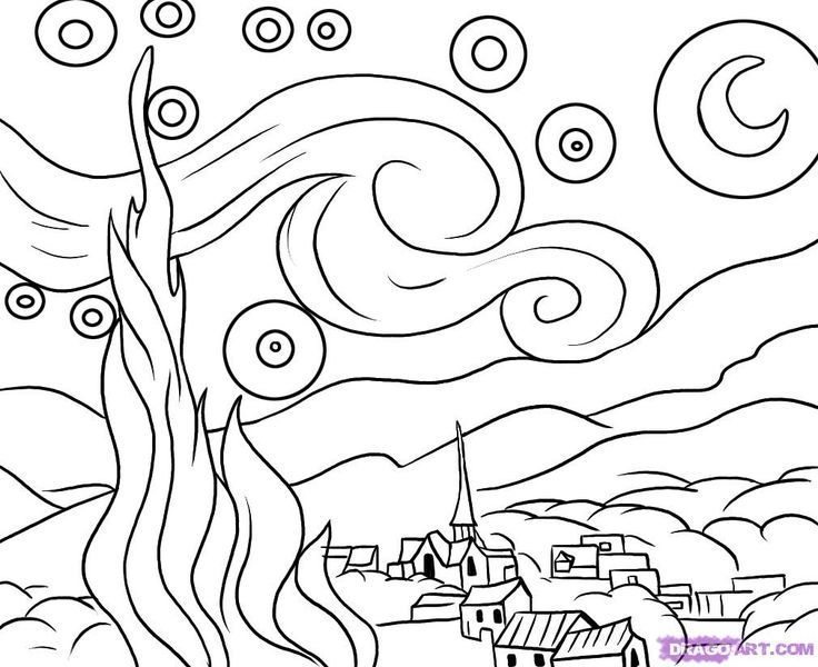 736x600 Starry Night Template