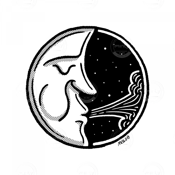 600x600 Night Sky Stars Drawing