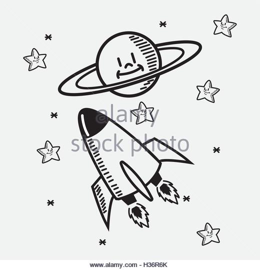 520x540 Space Stars Doodle Drawing Image Stock Photos Amp Space Stars Doodle