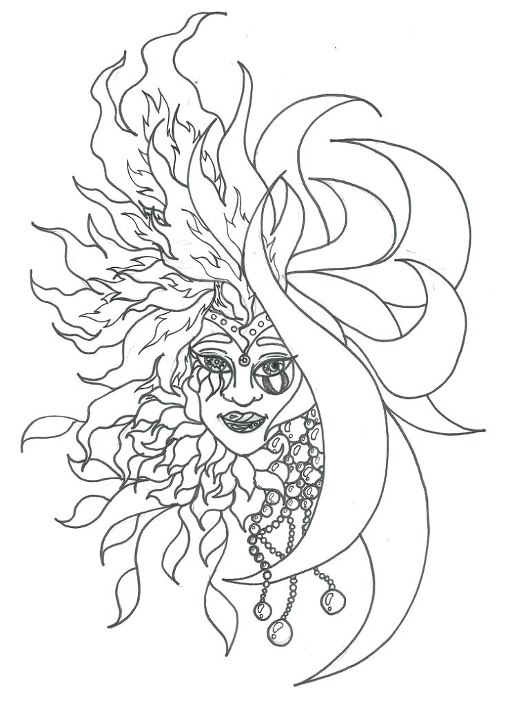 756x1024 Sun Moon Earth Coloring Pages And Drawing G Best Coloring Disney