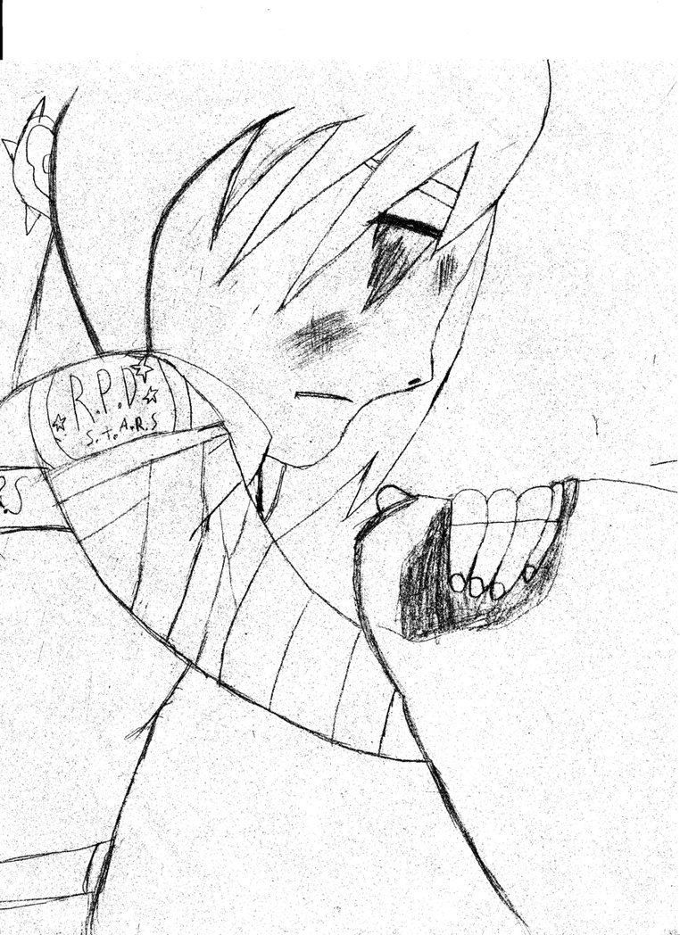 762x1048 Allie Rpd S.t.a.r.s Drawing By Bluewoundedwolf