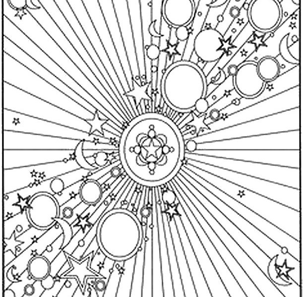 611x600 Moon Coloring Pages For Adults Adult Coloring Page Moon Sun Stars