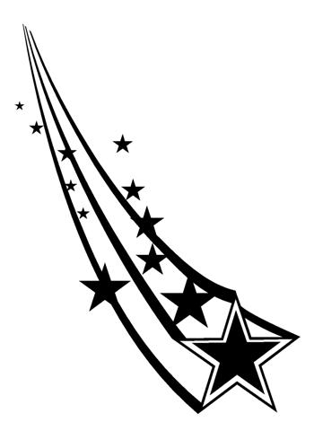 350x480 Shooting Stars 2 Decal Sticker