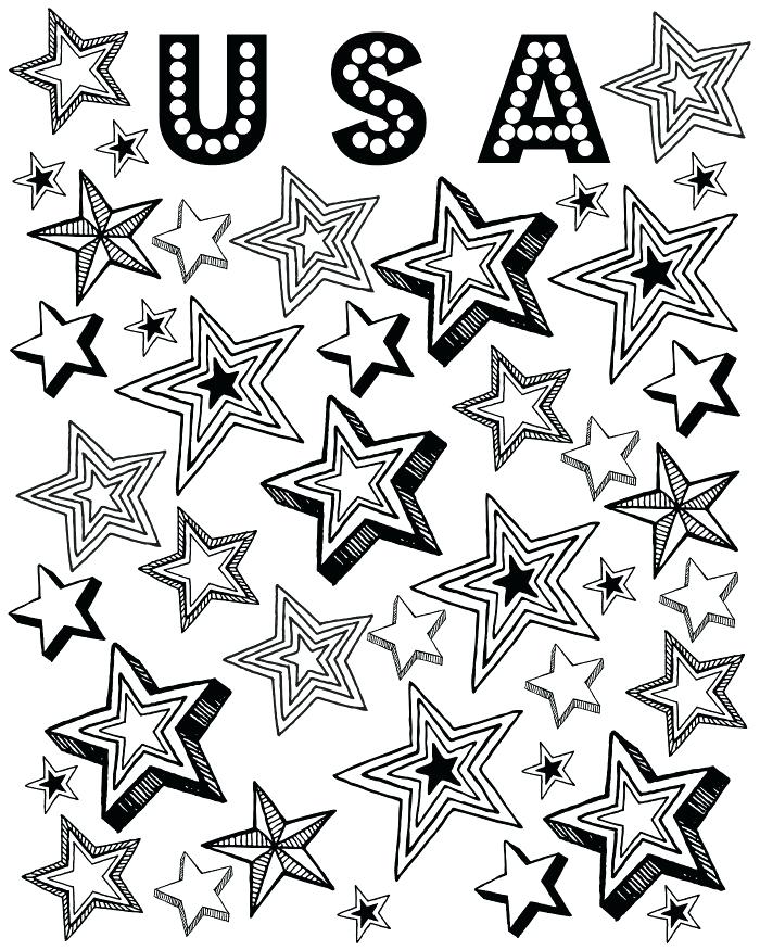 700x875 Awesome Patriotic Coloring Pagesline Of Stars Printable P