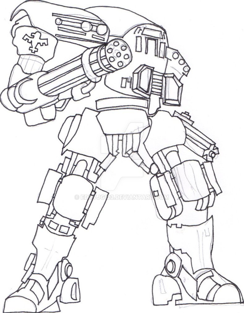 789x1012 Starship Troopers Marauder Unit Pen Sketch By Eddyjg123