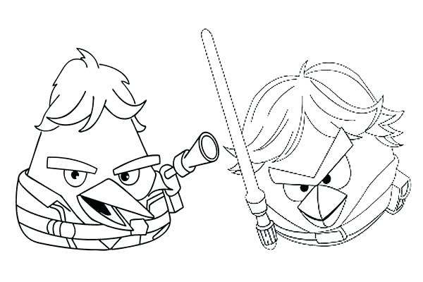 600x400 Star Wars Angry Birds Coloring Pages Drawing Angry Birds Star Wars