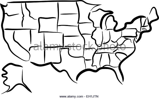 640x400 Hand Drawn Map America Drawing Stock Photos Amp Hand Drawn Map