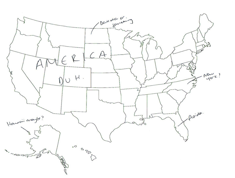 800x608 People In London Tried To Label The 50 Us States On A Map. These