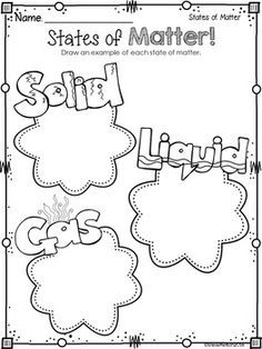 236x314 States Of Matter Solids Liquids And Gases Sketch Coloring Page