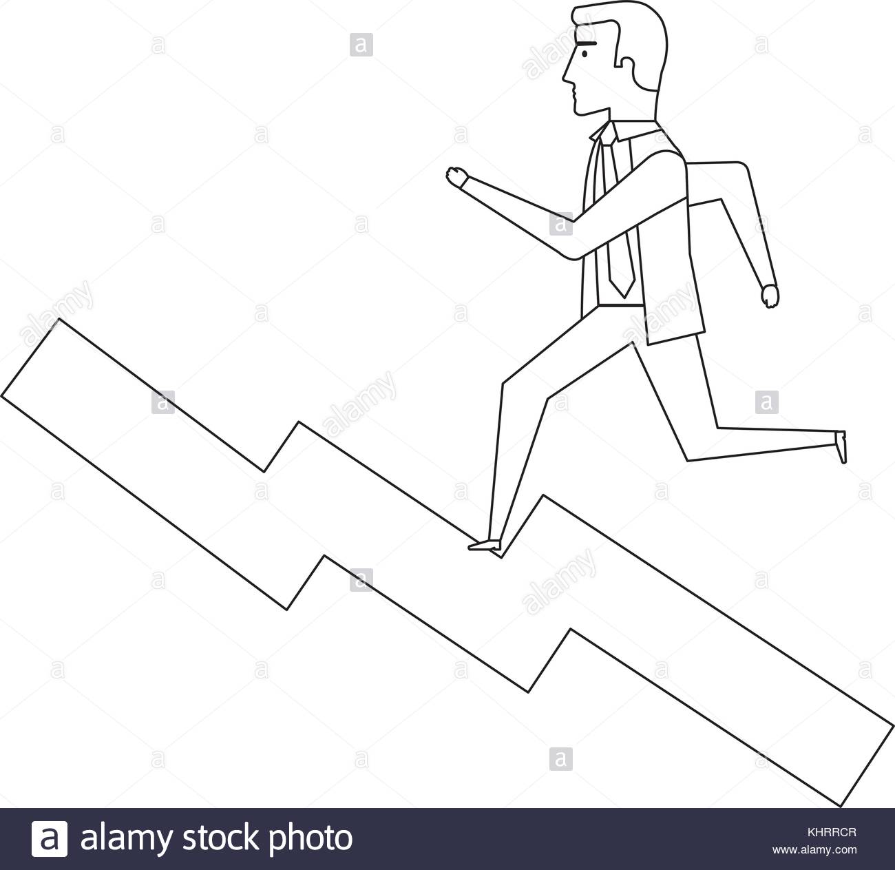 1300x1263 Businessman Running In Statistics Avatar Character Stock Vector