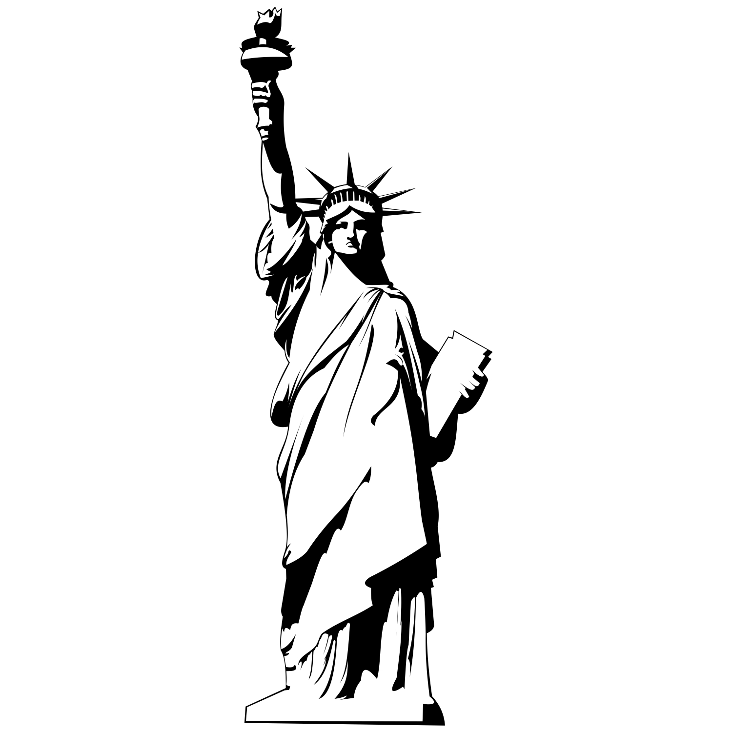 1500x1500 Statue Of Liberty Drawings Statue Of Liberty Clipart