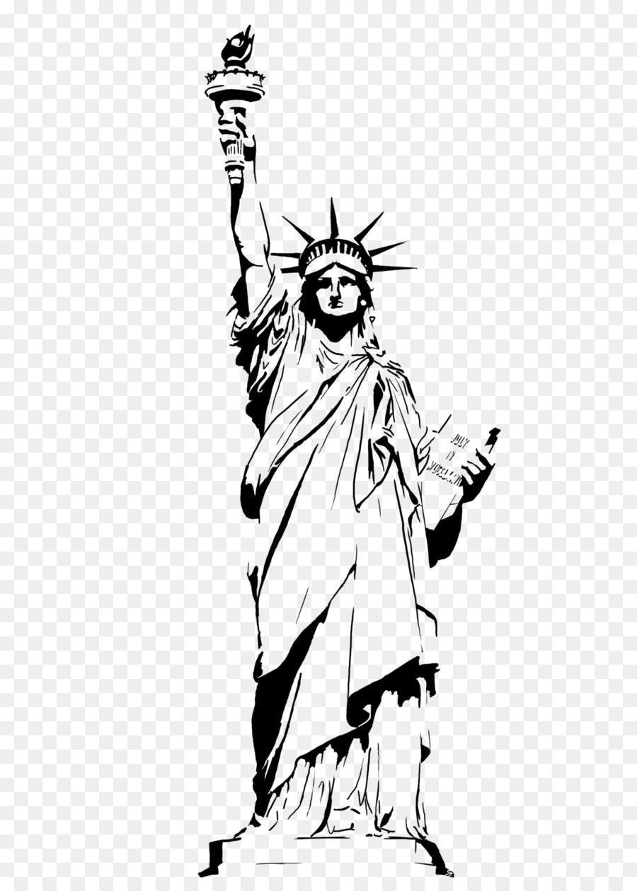 900x1260 Statue Of Liberty Drawing Clip Art