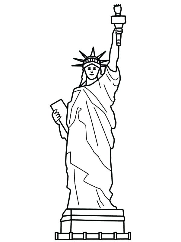 600x800 Statue Liberty Coloring Page Falls Coloring Page Statue