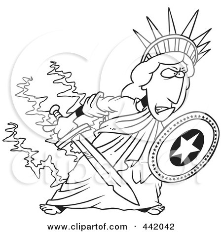 450x470 Royalty Free (Rf) Clip Art Illustration Of A Cartoon Defensive