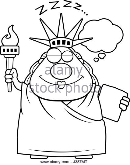 427x540 Statue Liberty Cartoon Black And White Stock Photos Amp Images
