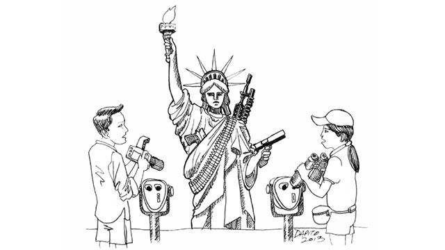 640x360 Caption The Cartoon Arming Lady Liberty
