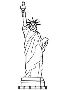 236x314 Statue Of Liberty Line Art !my Coloring Pages