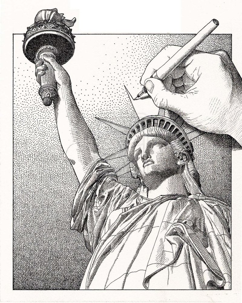 800x1000 Drawing Statue Of Liberty By Dicarts On Another