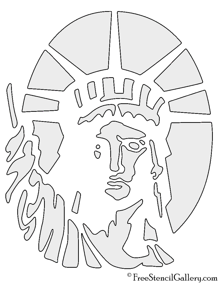 850x1100 Statue Of Liberty Stencil Free Stencil Gallery