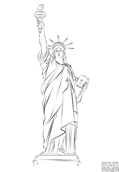 399x575 Statue Of Liberty Drawing Tutorial