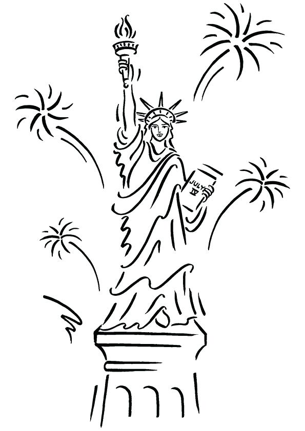 595x842 Statue Of Liberty Color Page Statue Of Liberty Coloring Pages