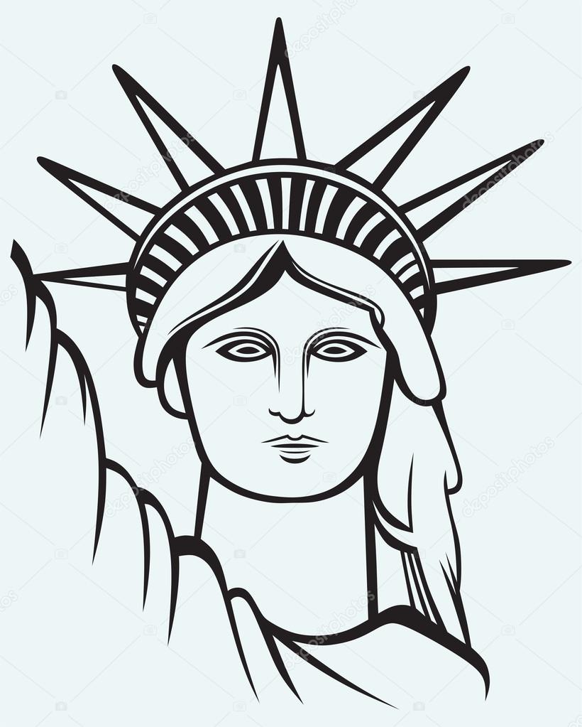 820x1023 Statue Of Liberty Stock Vector Kreativ