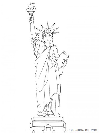 384x512 Statue Of Liberty Coloring Pages In New York Coloring4free