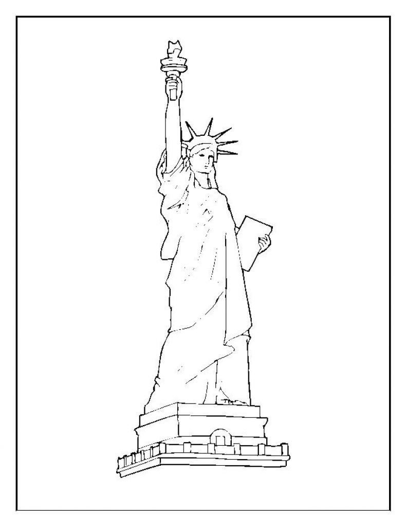 790x1024 Free Printable Statue Of Liberty Coloring Pages For Kids Adult