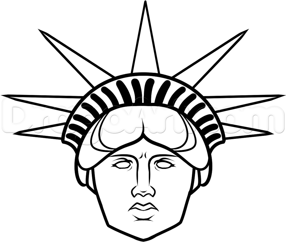 1000x848 How To Draw Statue Of Liberty Printable Coloring Pages For Kids