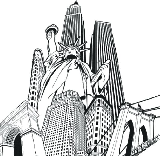616x600 Statue Of Liberty Coloring Page Easy Free To Print For Adult