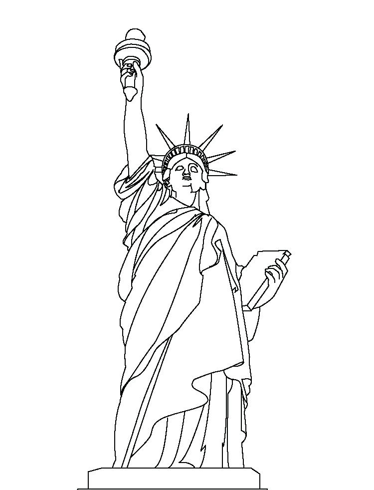 750x982 Statue Of Liberty Coloring Page Easy Pages Source Best Coloring