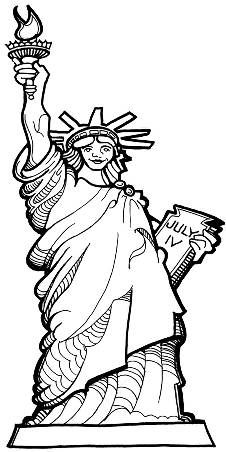 778x1554 Grand Statue Of Liberty Coloring Pages Incredible Kids