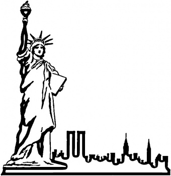 340x350 Project Ideas Statue Of Liberty Outline Free Vector Site Download