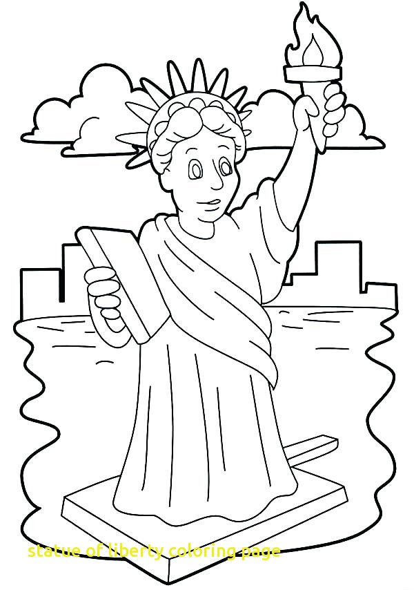 600x854 Statue Of Liberty Coloring Page With The Statue Of Liberty Facts