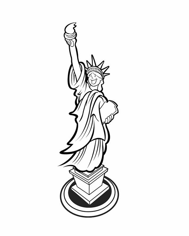 640x800 Statue Of Liberty Coloring Pages