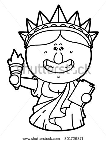 350x470 Drawn Statue Of Liberty Real