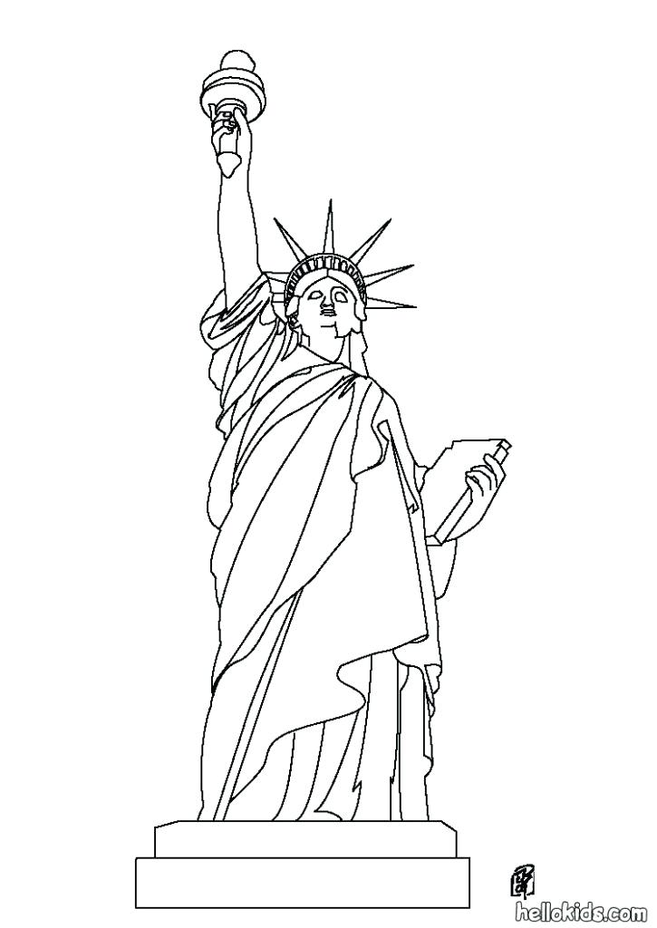 725x1024 Elegant Coloring Pages Statue Of Liberty Crayola Photo Drawing