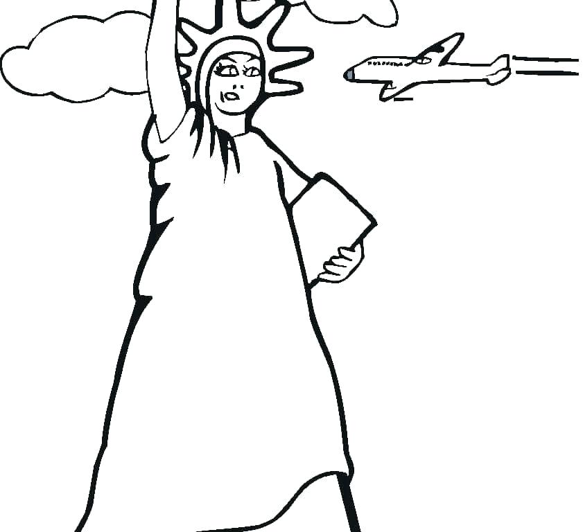 841x768 Elegant Statue Liberty Coloring Pages To Print Or Statue